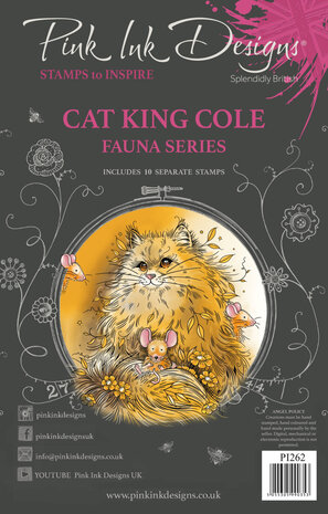 Pink Ink Designs - Cat King Cole A5 Clear Stamps