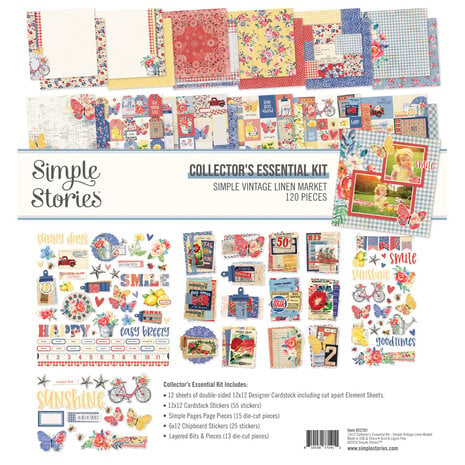 Simple Stories - Simple Vintage Linen Market Collectors Essentials Kit