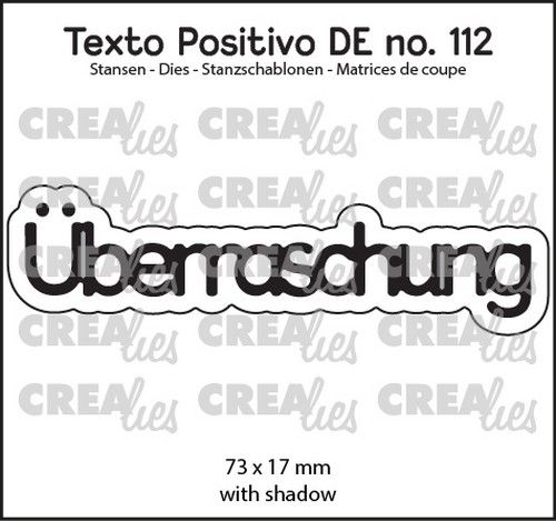 Crealies Texto Positivo Überraschung - DE (H)