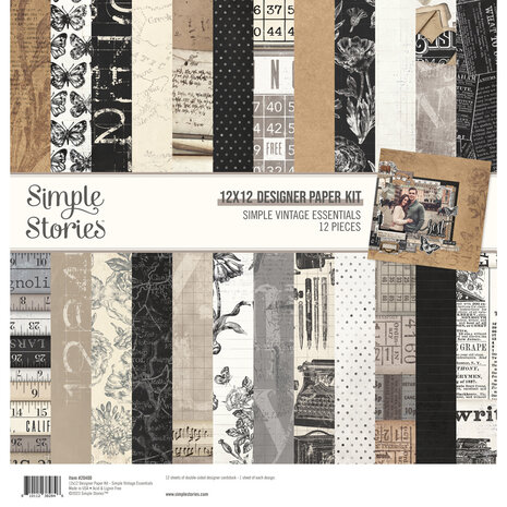 Simple Stories - Simple Vintage Essentials 12x12 Inch Designer Paper Kit