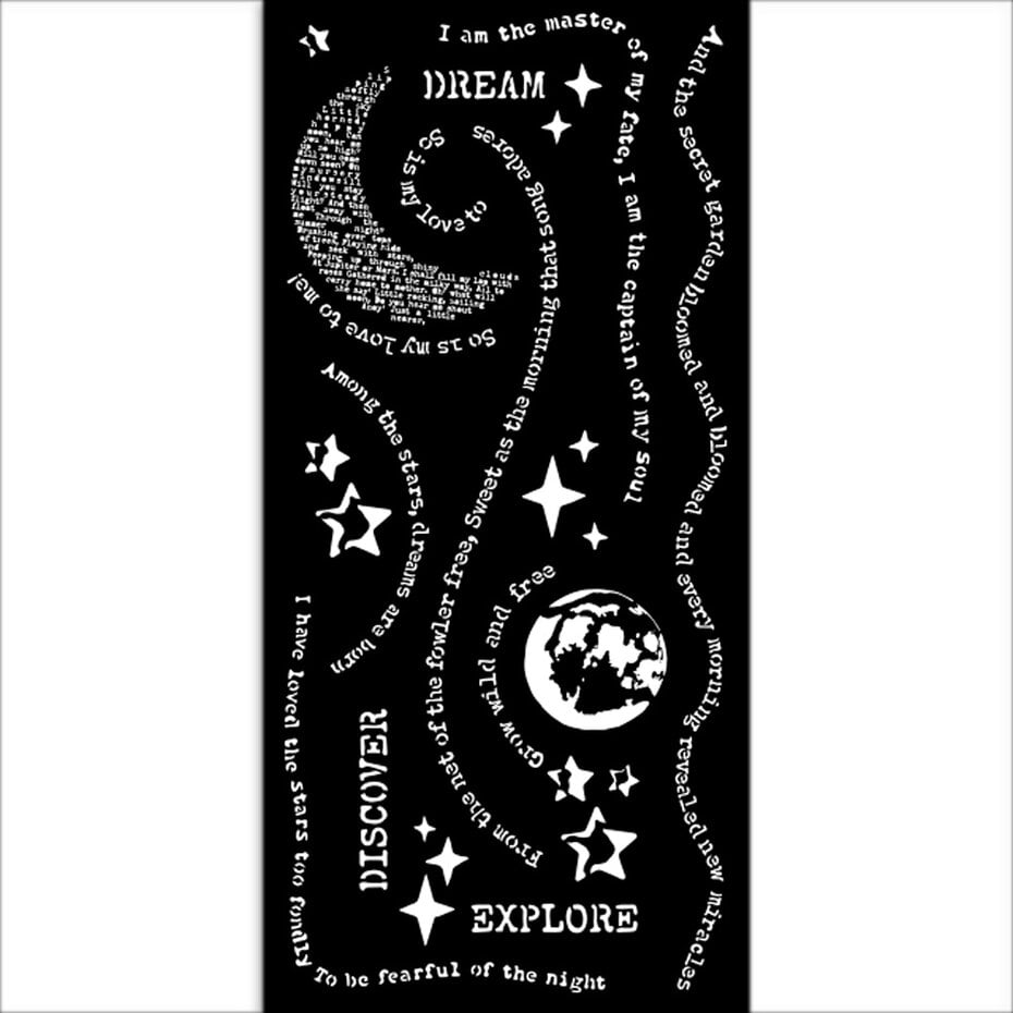 Stamperia - Create Happiness Secret Diary Thick Stencil 12x25cm Dream