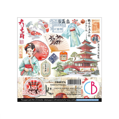 Ciao Bella - Land of the Rising Sun 6x6 Inch Fussy Cut Pad (24pcs) 