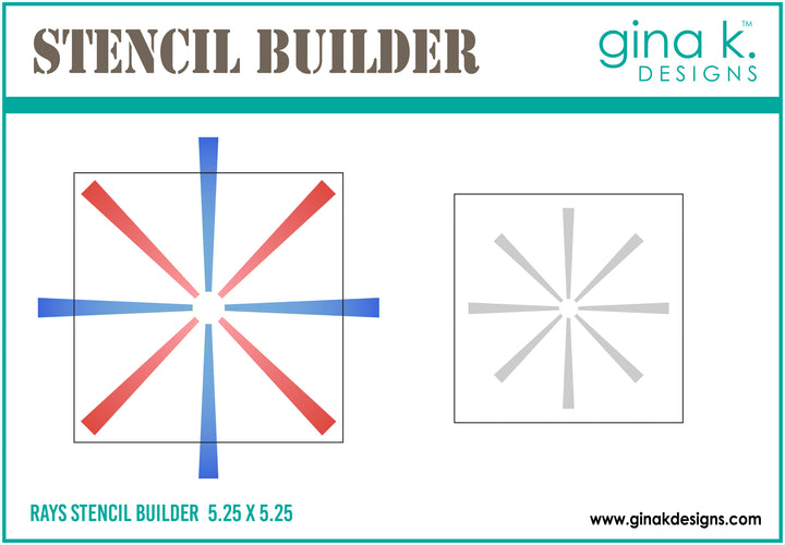 Gina K Designs - STENCIL- Rays Stencil Builder