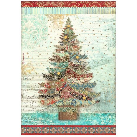 Stamperia - Christmas Greetings A4 Rice Paper Tree