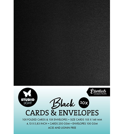 Cards & Envelopes Black A6 Consumables nr.03