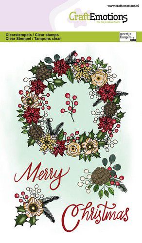 CraftEmotions Clearstamps A6 – Blumengirlande Weihnachten