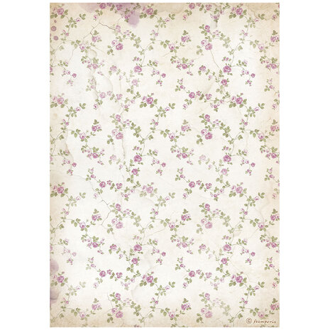 Stamperia - Lavender A4 Rice Paper Little Flowers Background