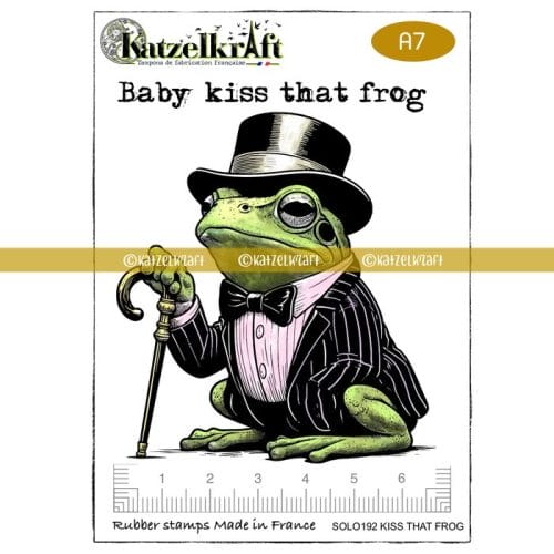 Katzelkraft - Kiss that frog - Stempel Frosch im Kostüm- A7