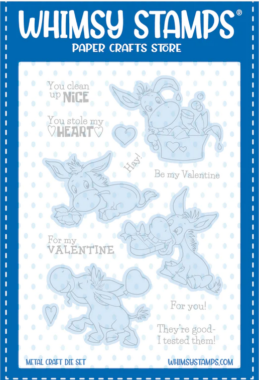 Whimsy Stamps - Donkey Love Outlines Die Set