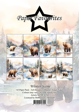 Paper Favourites - Winter Scene A5 Paper Pack