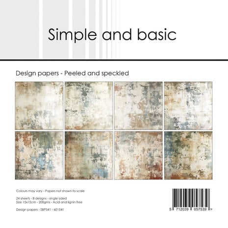 Simple and Basic - Peeled and Speckled 6x6 Inch Paper Pack