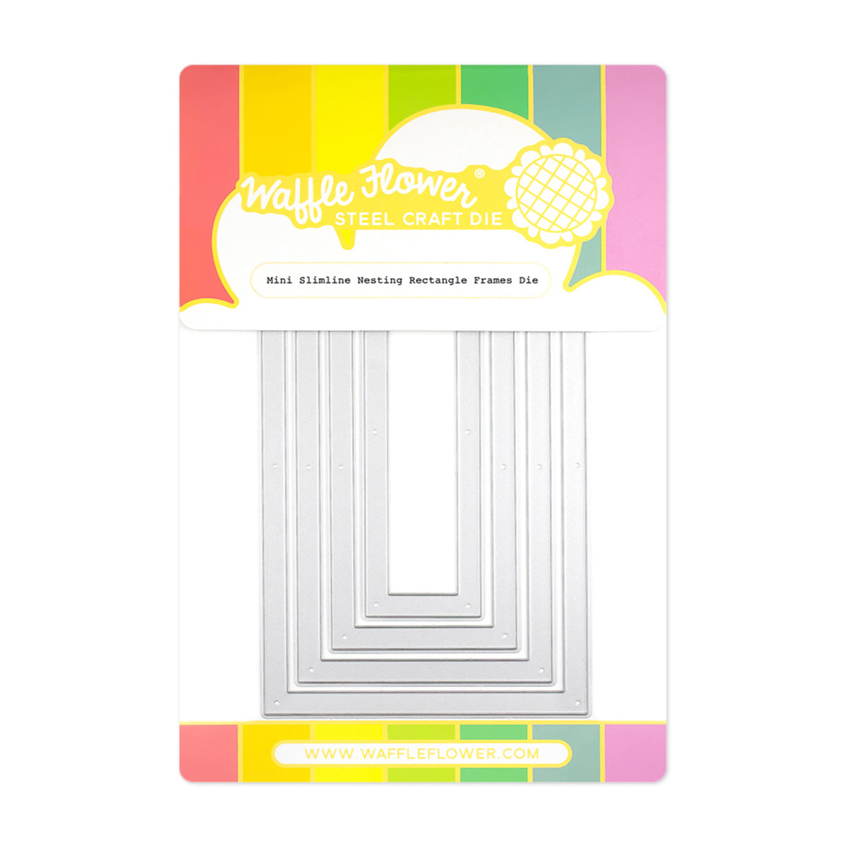 Waffle Flower - Mini Slimline Rectangle Frames Die