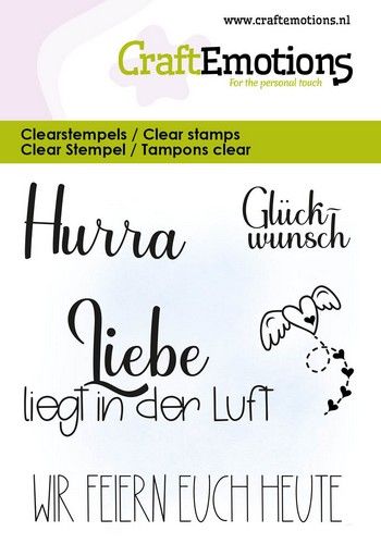 CraftEmotions clearstamps 6x7cm - liebe liegt in der Luft - DE KreativDsein Design - Billes