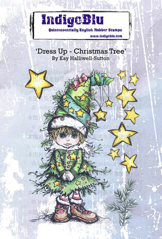 IndigoBlu - Dress Up Christmas Tree A6 Rubber Stamps