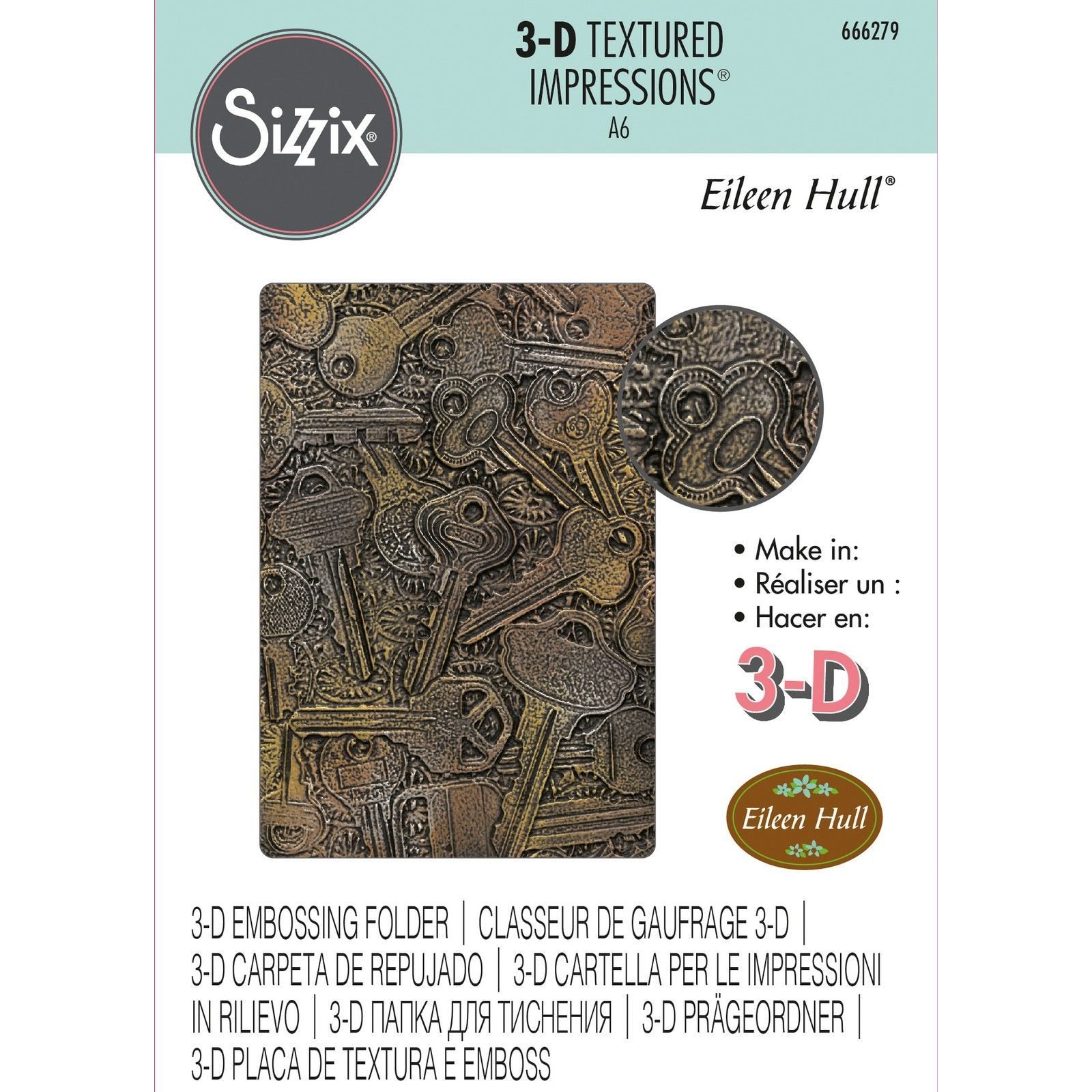 Sizzix • 3D Textured Impressions Embossing Folder Keys