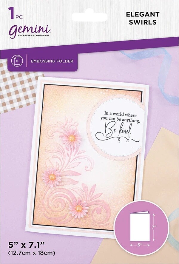 Gemini - Embossingfolder Grand Swirl 5"x7" - Elegant Swirls