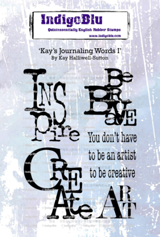 IndigoBlu - Kays Journaling Words I A6 Rubber Stamps 