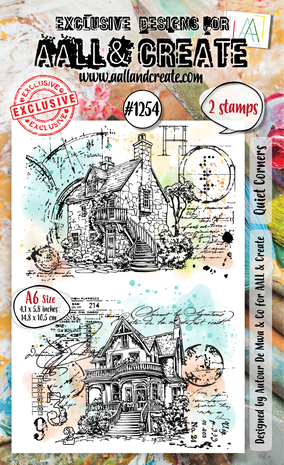 AALL & Create - Whimsy Dwellings A6 Stamp Set Quiet Corners