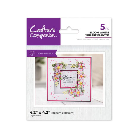 CC - Floral Aperture Stamps & Dies Bloom Where You Are Planted