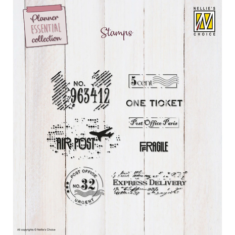 Nellie's Choice - Clear Stamp Planner Essential Vintage Labels