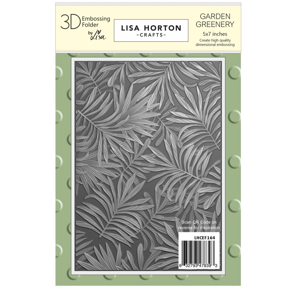 Lisa Horton Crafts Embossing Folder 5"X7" - Garden Ery