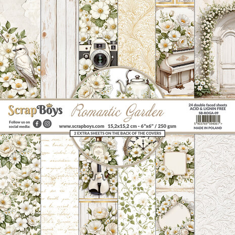 ScrapBoys - Romantic Garden 6x6 Inch Paper Pad