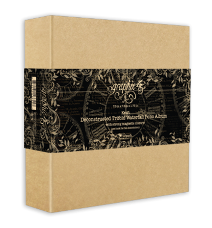 Graphic 45 - Deconstructed Trifold Waterfall Folio Album - Kraft