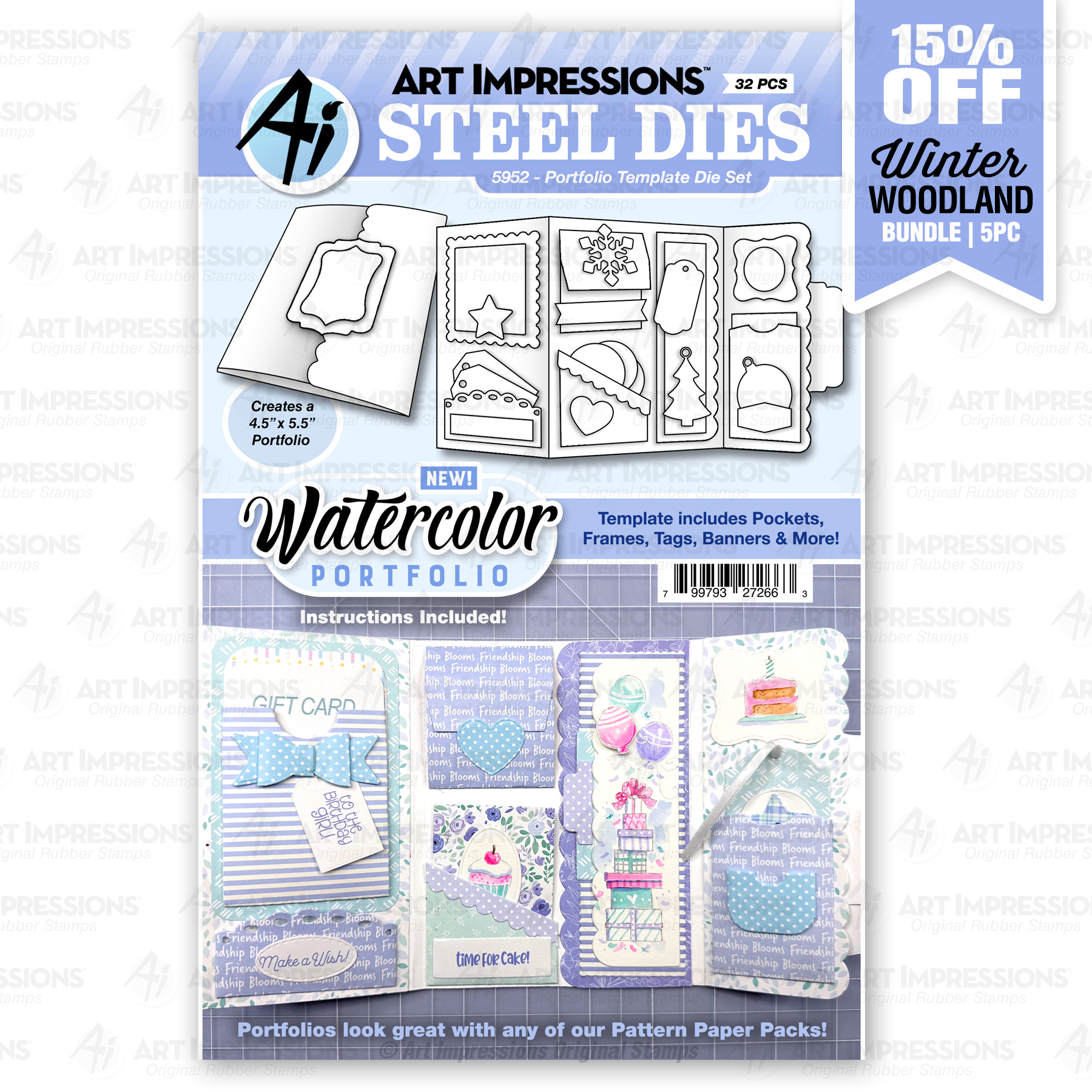 Art Impressions - Portfolio Template Die Set