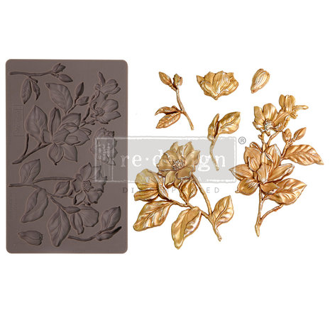 Prima Marketing Re-Design Mould - Magnolia Blooms 5x8 Inch Decor Mould