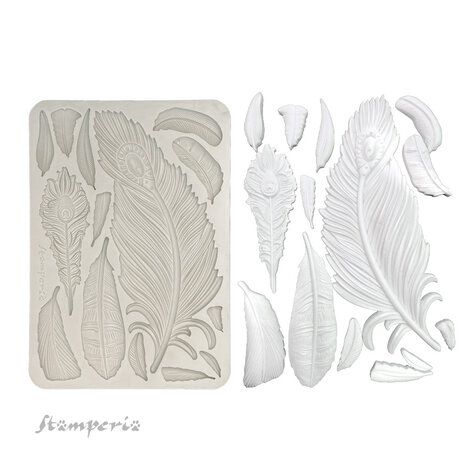 Stamperia - Masquerade Silicon Mould A5 Feathers