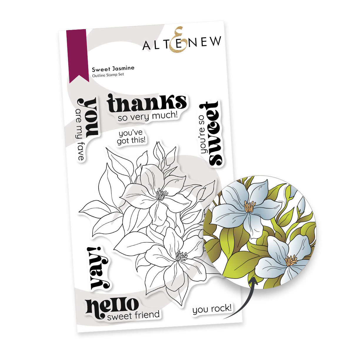 Altenew - Sweet Jasmine Stamp Set 