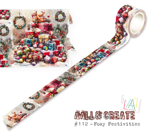 AALL and Create - Washi Tape 25mm 10m Foxy Festivities