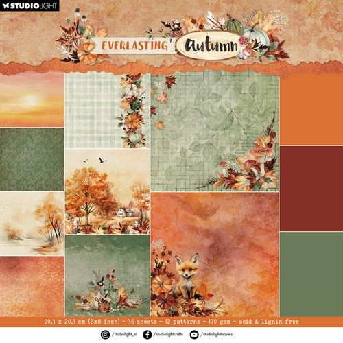 Studio Light Paper pad Background paper Everl. Autumn nr.230