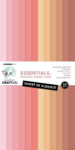 Studio Light Unicolor paper pad Sweet as a peach Essentials nr.190