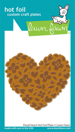 Lawn Fawn - Floral Heart Hot Foil Plates