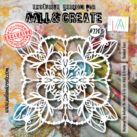 AALL & Create - Stencil 6x6 Inch Beaded Lace