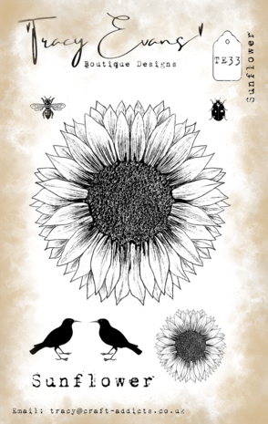 Tracy Evans - Sunflower A6 Stamp