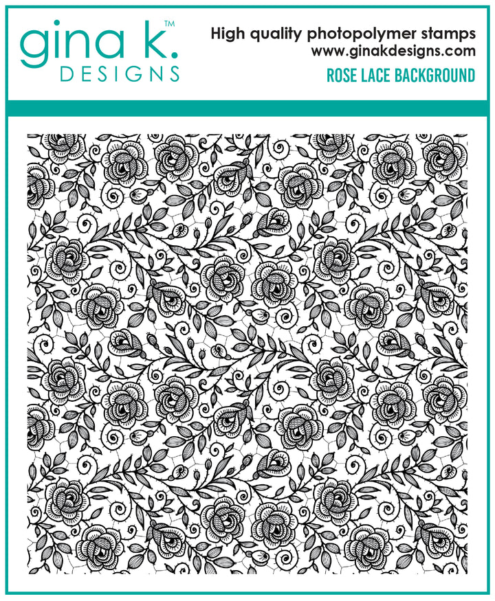 Gina K Designs - STAMPS- Rose Lace Background Stamp