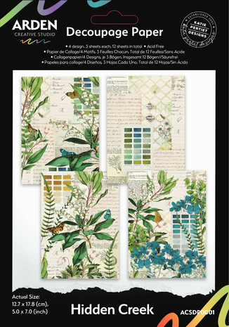 Arden Creative Studio - Hidden Creek 5x7 Inch Decoupage Paper