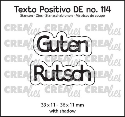 Crealies Texto Positivo Guten Rutsch - DE (H)