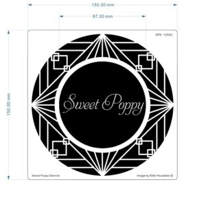 Sweet Poppy Stencil: Art Deco Aperture Circle