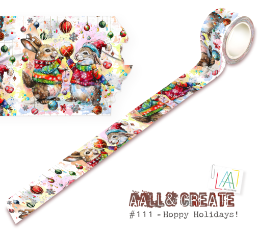 AALL and Create - Washi Tape 25mm 10m Hoppy Holidays! 