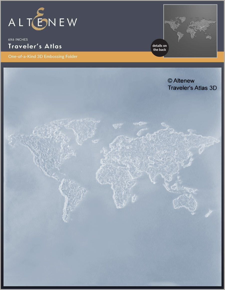 Altenew -Traveler's Atlas 3D Embossing Folder