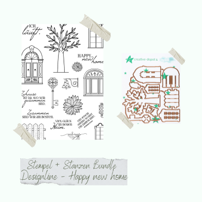 Creative Depot - Bundle - Designline - Happy new home - Stempelset & Stanzen 