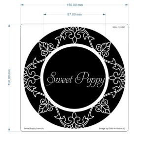 Sweet Poppy Stencil: Elegant Flourish Aperture Circle