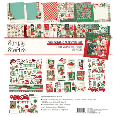 Simple Stories Simple - Simple Vintage Holly Jolly Collector's Essential Kit