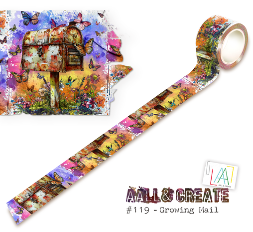 AALL and Create - Washi Tape 25mm 10m Growing Mail