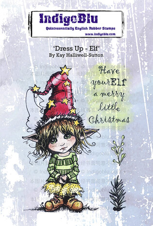 IndigoBlu - Dress Up Elf A6 Rubber Stamps