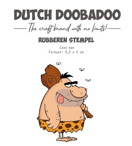 Dutch Doobadoo Rubber stempel Cave man