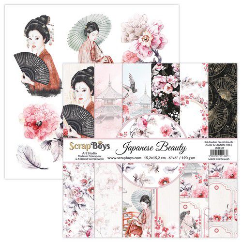 ScrapBoys Japanese Beauty paperpad 24 vl+cut out elements